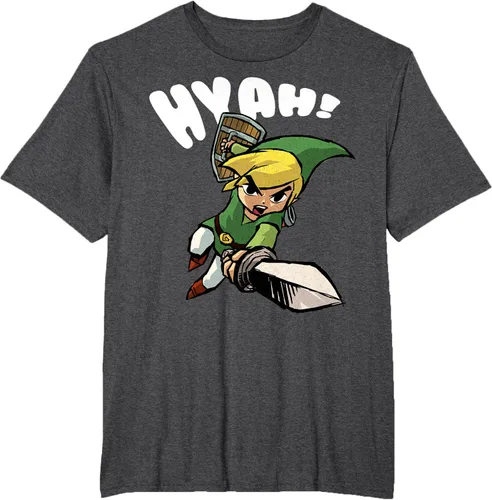 Vista 16 de Nintendo Legend of Zelda Link Hyah Poster - Camiseta pequeña Azul Marino