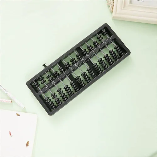 Vista 5 de Abacus 13 dígitos, vintage chino, madera, para educación matemática aritmética, negro