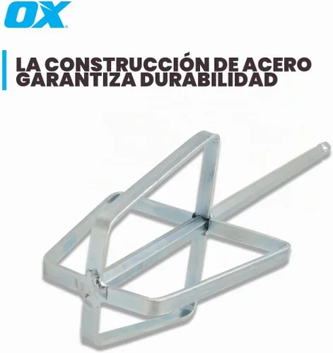 Vista 5 de OX Tools Mezclador de barro para yeso - Mezclador de compuesto de juntas de mezcla rápida con construcción de acero, se adapta a conexión rápida
