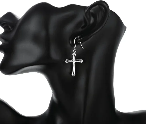 Vista 3 de Aretes de árbol de la vida, joyería de moda, chapado en plata de ley, colgantes de árbol, aretes colgantes colgantes para mujeres y niñas, Metal