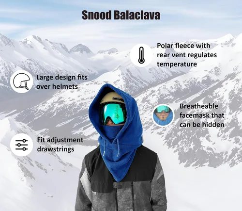 Vista 3 de Pasamontañas con ventilación para esquí, snowboard y ciclismo