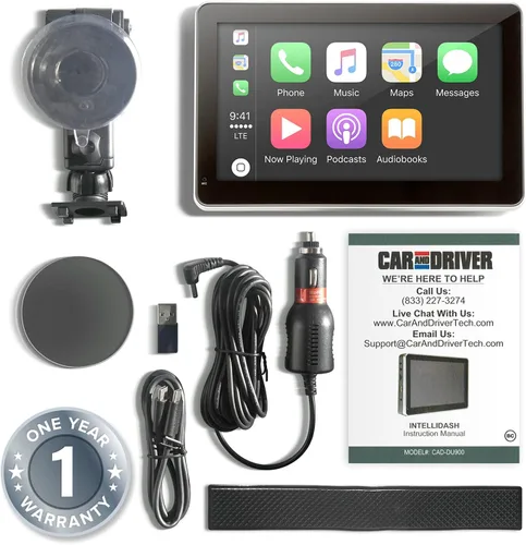 Vista 7 de Car and Driver INTELLIDASH+ pantalla inteligente para tablero de auto con Apple CarPlay y Android Auto, pantalla táctil IPS de 7 pulgadas
