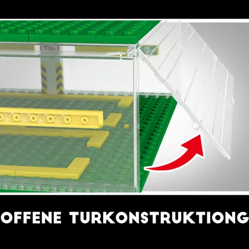 Vista 3 de Celawork Bloques de construcción para garaje, escaparate de 3 capas, garaje de estacionamiento de automóviles, compatible con coches de campeón