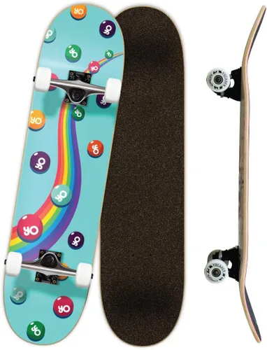 Vista 15 de Yocaher Patinetas completas punked de 7.75 pulgadas o 8.25 pulgadas o formas Mini Cruiser o Micro Cruiser - Serie Pika, Candy y Chimp