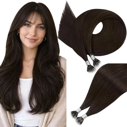 Vista 37 de Easyouth Extensión de cabello humano rubio con cola de caballo, extensiones de cabello humano rubio dorado con reflejos rubios, extensiones