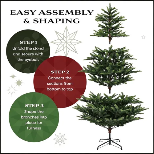Vista 6 de 6.5ft Christmas Tree with 300 Clear Lights