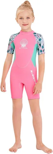 Vista 8 de Traje de neopreno térmico para niños, traje de baño corto de 2.5 mm para niñas y niños, juvenil, adolescente, niño pequeño, traje de baño de una