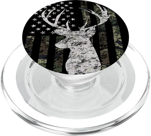 Vista 9 de Bandera de camuflaje de caza de ciervos Buck – PopSockets Grip y soporte para teléfonos y tabletas