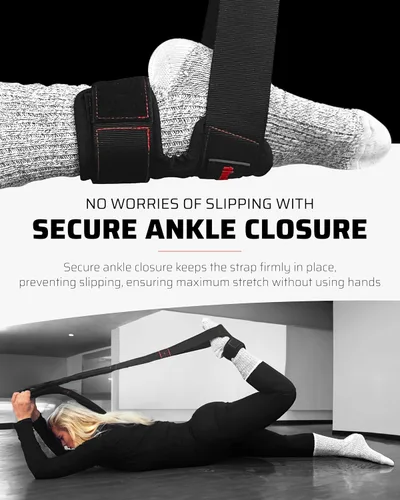 Vista 3 de THEFITGUY Paquete de flexibilidad y fuerza: correa de máquina de cable de fijación múltiple y correa de estiramiento cuádruple para entrenamiento