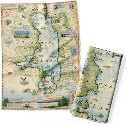 Vista 12 de Xplorer Maps 1000 Islands Map - Toalla decorativa de harina para cocina, 100% algodón, 18 x 24 pulgadas