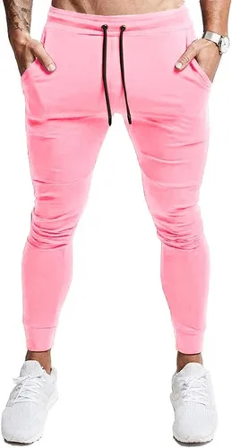 Vista 2 de EVERWORTH Pantalones deportivos para hombre, pantalones deportivos ajustados para hombre, pantalones cónicos para gimnasio, correr, entrenamiento