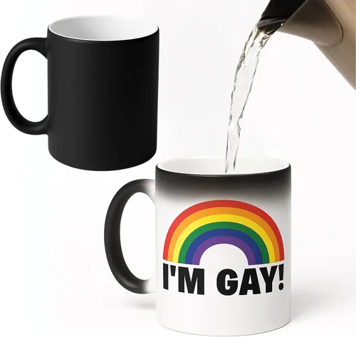 Vista 3 de Turtle Straws Barry Wood Acostado en una Cama - Taza Graciosa y Atrevida - El Mensaje Aparece al Calentarse - Regalo de Broma Perfecto - Broma