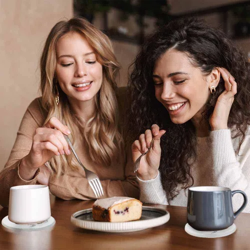 Vista 7 de oFloral Juego de 2 posavasos con notas musicales para líneas de bebidas, melodía, simples y creativas, para decoración del hogar, juego de 2, 4