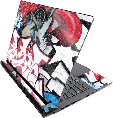Vista 572 de MightySkins - Skin brillante con purpurina para Alienware M17 R3 (2020) y M17 R4 (2021) - Diversión de los años 90 Acabado duradero con purpurina