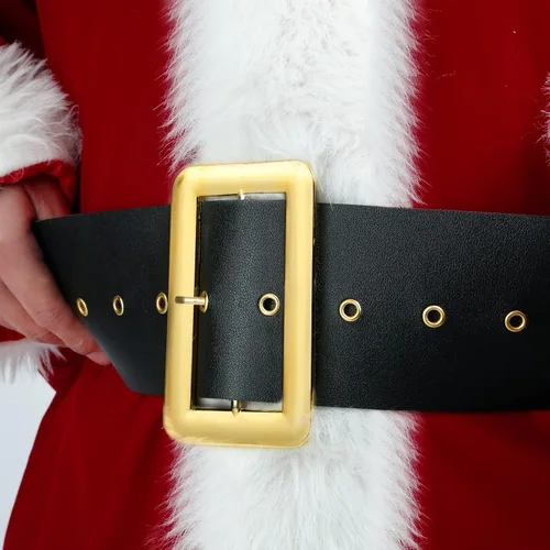 Vista 4 de PrettyQueen Disfraz de Papá Noel para hombres, traje profesional de Papá Noel, para adultos, hombres, disfraz de Papá Noel, de lujo, 9 piezas