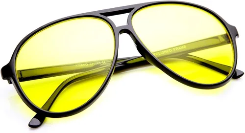 Vista 4 de Retro 80s Style Driving Lens XL Grandes Gafas de sol de aviador de plástico