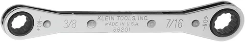 Vista 8 de KLEIN TOOLS 68202 Llave de caja de trinquete, fabricada en EE. UU., 1/2 pulgadas x 9/16 pulgadas con trinquete inverso y acabado cromado
