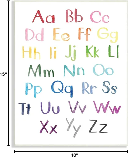 Vista 7 de Stupell Industries Letras mayúsculas y minúsculas del alfabeto arco iris ABC