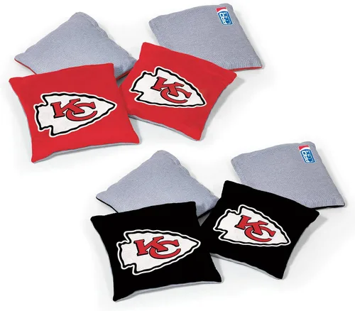 Vista 16 de Wild Sports - Bolsas de frijoles de doble cara de fútbol americano profesional de la NFL, 8 unidades, bolsas de lanzamiento de primera calidad