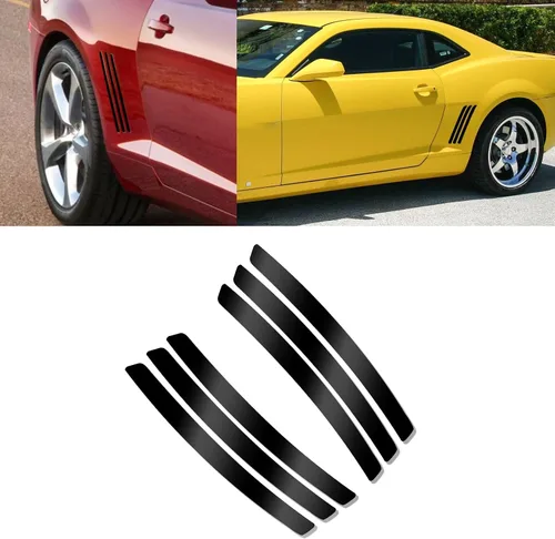 Vista 11 de x xotic tech Compatible con Chevy Camaro L & R - Adhesivo de ventilación lateral de rayas negras 2010-2021