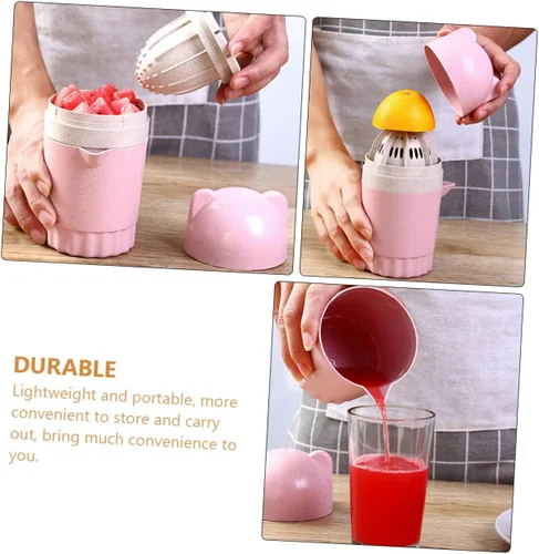 Vista 6 de UKCOCO Manual Mini Fruit Squeezer Juicer Cup for Home Multipurpose Hand Press Juicer for Oranges and High Water Content Fruits Portable Household