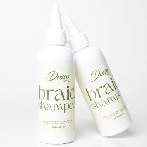 Vista 6 de Dosso Beauty Champú para trenzas, 3.4 fl oz/3.5 oz, orgánico, con aroma a vainilla, limpiador del cuero cabelludo, alternativa perfecta para un