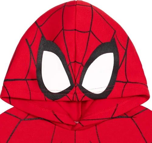 Vista 4 de Marvel Vengadores Spiderman - Sudadera con capucha de forro polar para niños pequeños a grandes