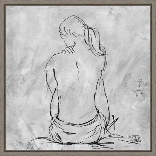 Vista 12 de Amanti Art Lienzo enmarcado para pared, 16 x 16 pulgadas, boceto desnudo II por Patricia Pinto, lienzo enmarcado para pared, obras de arte de gente