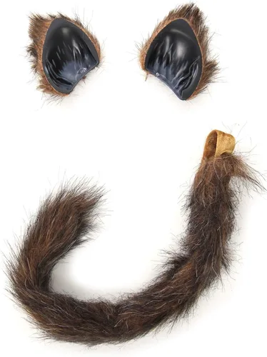 Vista 3 de Kit de accesorios para disfraz de gato zorro lobo orejas y cola