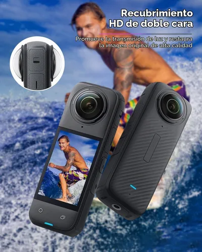 Vista 4 de JZW-Shop Protector de lente X4 con 2 protectores de pantalla para Insta 360