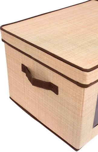 Vista 3 de Internet's Best Caja de almacenamiento con vidriera Marrón