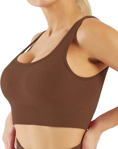 Vista 2 de Conjunto de entrenamiento acanalado sin costuras para mujer