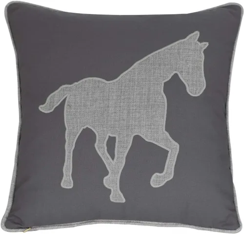 Vista 13 de Fundas de almohada decorativas con diseño de oso, fundas de cojín bordadas de algodón y lino, 45,7 x 45,7 cm (gris)