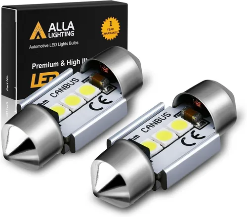 Vista 10 de Alla Lighting Bombillas LED de festón DE3021 DE3022 7065 de 31mm, 10000K azul CAN-Bus interior cúpula, mapa, maletero, luces de cortesía paso