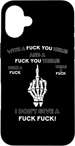 Vista 23 de Skeleton Middle Finger F You Pun Adult Humor Novelty Gifts Case for iPhone 17