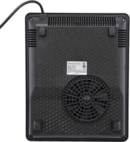 Vista 9 de Placa de cocción de inducción portátil de 750 W, quemador individual de 110 V con 8 niveles de potencia y temperatura, temporizador digital