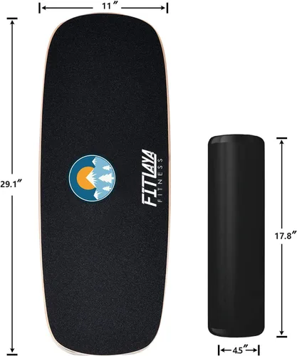 Vista 3 de Fitlaya Fitness Equipo de entrenamiento de madera para entrenamiento de fitness, hockey, patineta, surf y snowboard