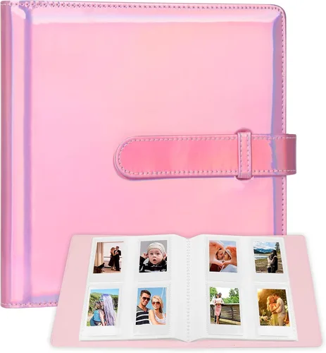 Vista 17 de Álbum de fotos de 320 bolsillos para fotos Polaroid de 2 x 3 pulgadas y Fujifilm Instax Mini, funda de piel sintética con caja de regalo premium