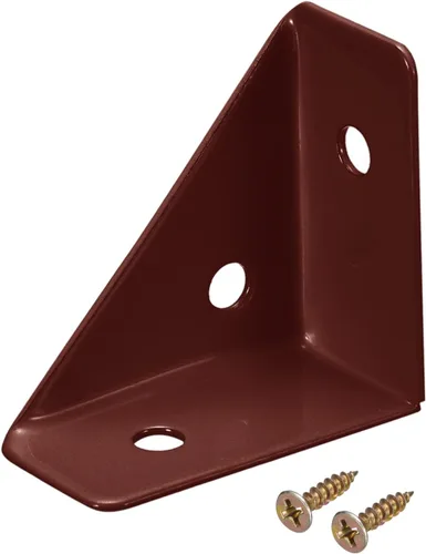 Vista 10 de uxcell 10 soportes de esquina angulares de 1.496 pulgadas x 1.496 pulgadas, soportes de acero laminado en frío con tornillos para borde de Beige