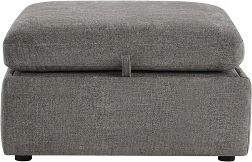 Vista 3 de CHITA Sofá modular seccional, otomana de almacenamiento, gris
