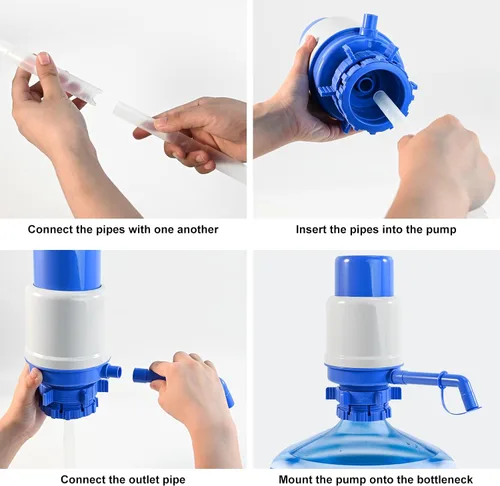 Vista 6 de Dispensador de agua manual para botella de 5 galones, dispensador de agua de 5 galones, ajuste seguro en las jarras superiores de la corona