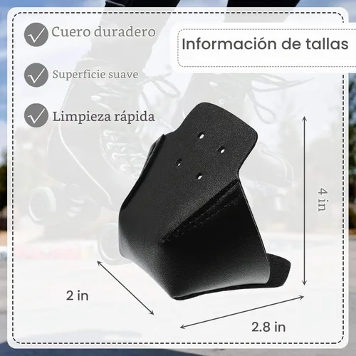 Vista 2 de Geyoga 2 Pcs Roller Skate Toe Guards for Quad Skates Negro