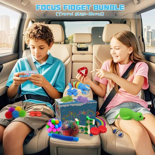 Vista 7 de 34 Piezas Juguetes Fidget, Juguetes Sensoriales Fidget para Alivio del Estrés para Niños Adultos Niños Niñas TDAH TOC Ansiedad Autismo, Premios Caja