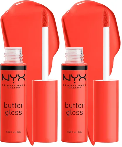 Vista 18 de NYX MAQUILLAJE PROFESIONAL Brillo de mantequilla, brillo de labios no pegajoso, - Eclair (rosa)