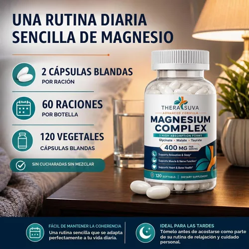 Vista 2 de Complejo de magnesio elemental, alta absorción 120 cápsulas blandas
