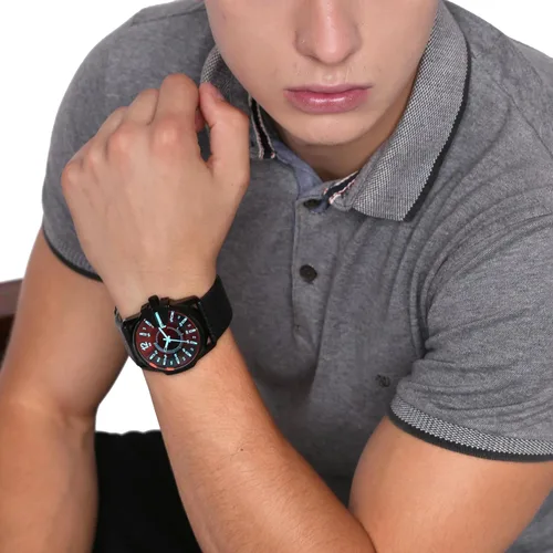 Vista 6 de Diesel Reloj Master Chief para hombre con pulsera de acero inoxidable o correa de cuero