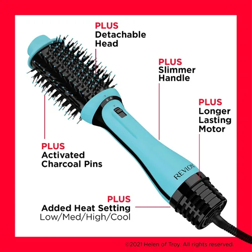 Vista 8 de REVLON One Step Volumizer Plus - Secador de pelo y moldeador con más volumen, menos daño y más control de estilo para resultados de salón fáciles