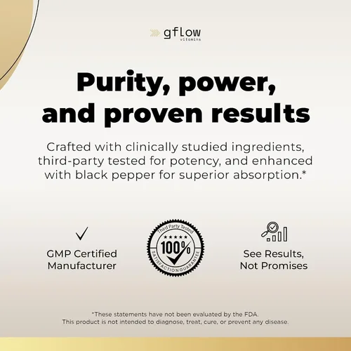 Vista 6 de gflow vitamins Suplemento de Resveratrol con Berberina, Extracto de Té Verde, Canela de Ceilán, Semilla de Uva y Quercetina 1000mg de Quercetina, N