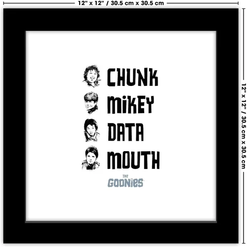 Vista 6 de Trends International Gallery Pops The Goonies - Póster de pared de The Rejects, 12.00 x 12.00 pulgadas, versión de marco negro