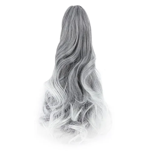 Vista 13 de Extensión de cola de caballo con clip de garra, de 18 pulgadas, extensiones de cabello ondulado largo para mujer, extensiones de cola de caballo